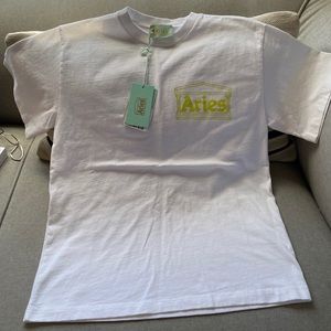 Aries classic tempe short sleeves t-Shirt white XS NWT